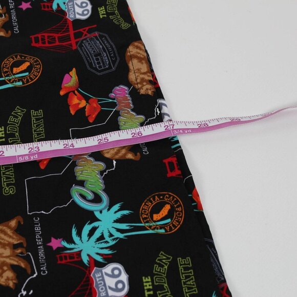 California Bear & Route 66 Print Scrub Top - Size Small - Picture 8 of 8